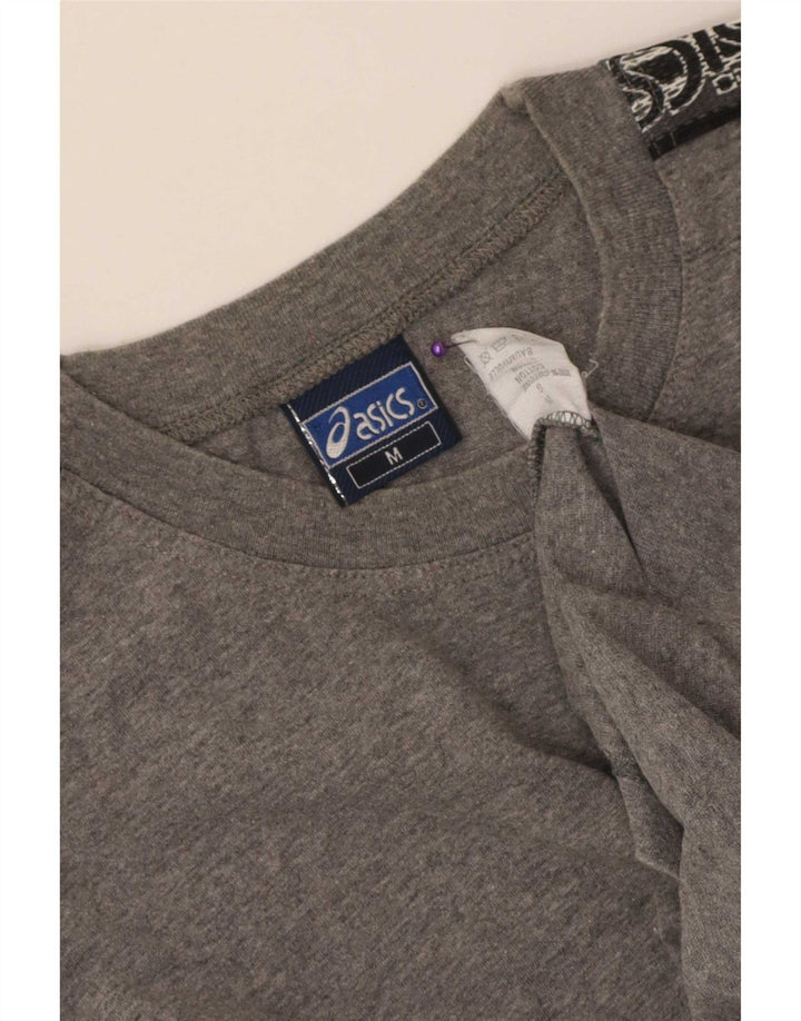 T-shirt grafica da uomo Asics in cotone mélange grigio medio