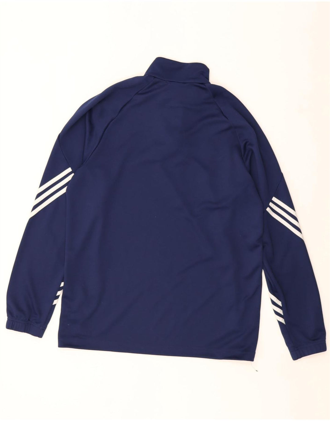 Adidas Uomo Climalite Zip Neck Pullover Tuta Top Large Blu Navy