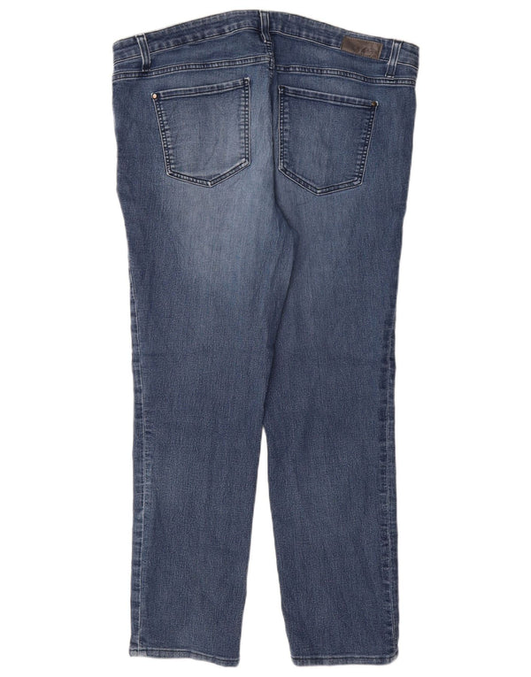 Jeans dritti a vita alta Soho da donna DKNY US 16 2XL W28 L29 cotone blu