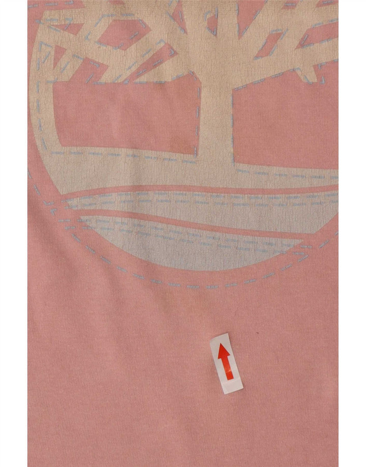 T-shirt grafica da uomo Timberland Top grande in cotone rosa