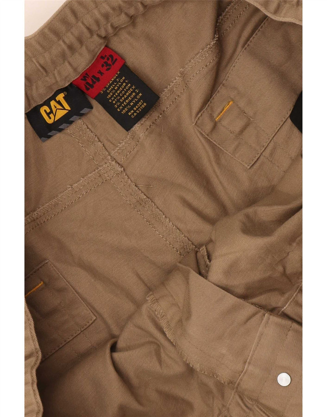 Pantaloni cargo slim da uomo Caterpillar W44 L32 in cotone beige