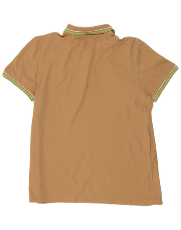 Polo da uomo Lotto grande in cotone a righe beige