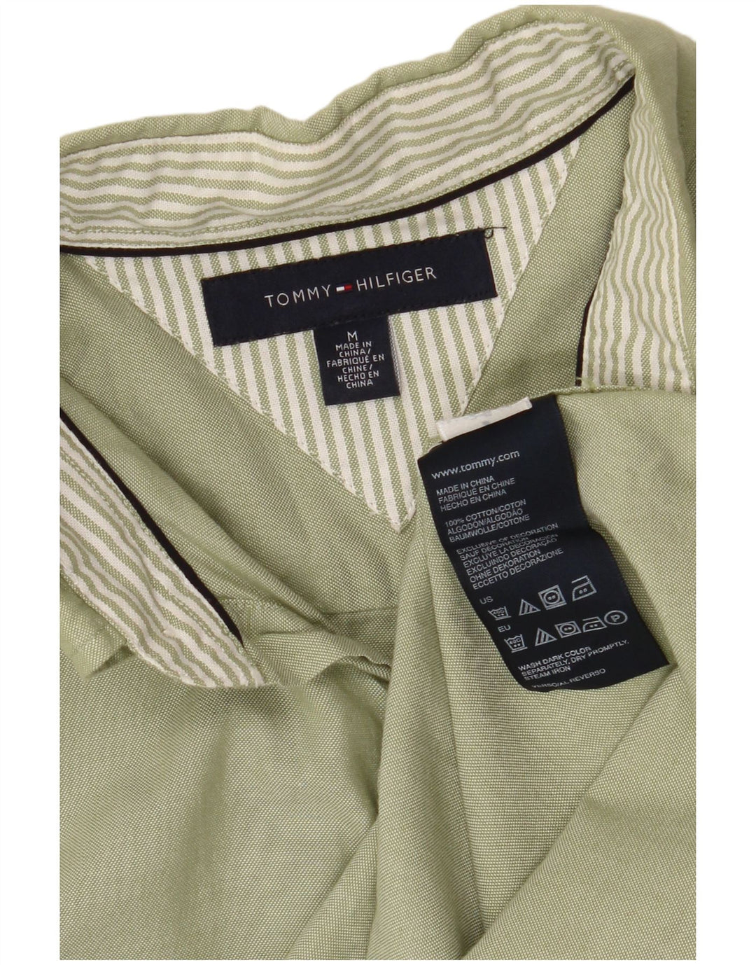 Camicia da uomo Tommy Hilfiger in cotone verde medio