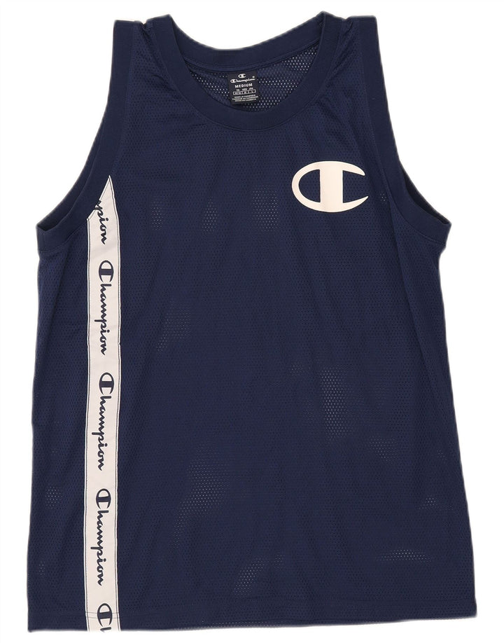 Maglia da uomo Champion Top color block medio blu navy