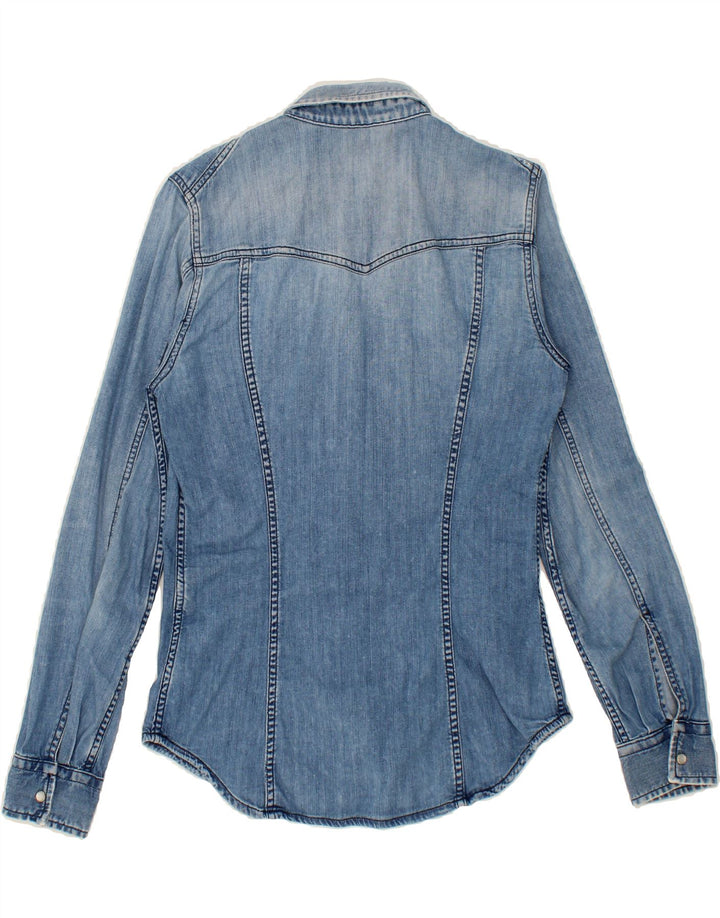 CYCLE Womens Denim Shirt UK 10 Small Blue Cotton Vintage Cycle and Second-Hand Cycle from Messina Hembry 