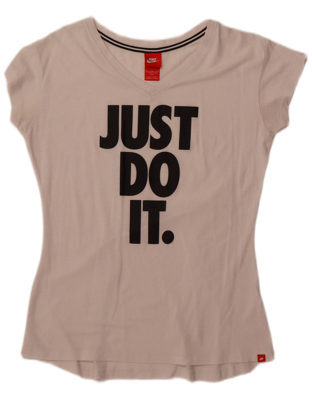 T-shirt grafica da donna Nike Top UK 14 medio bianco sporco