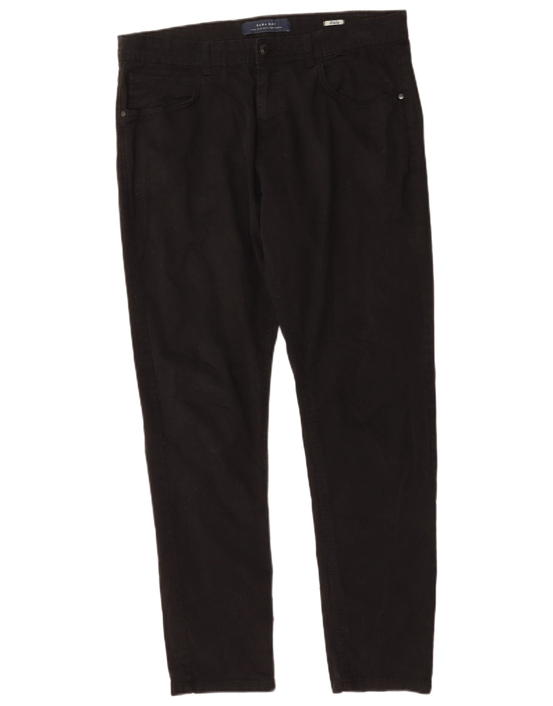 Jeans slim da uomo Zara EU 44 Large W34 L31 Nero