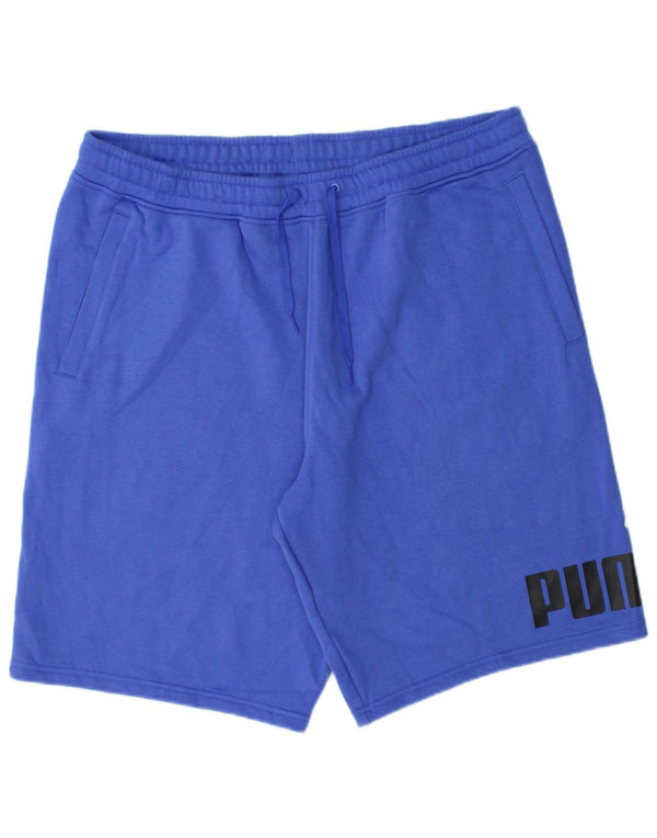 Pantaloncini sportivi grafici PUMA da uomo XL in cotone blu