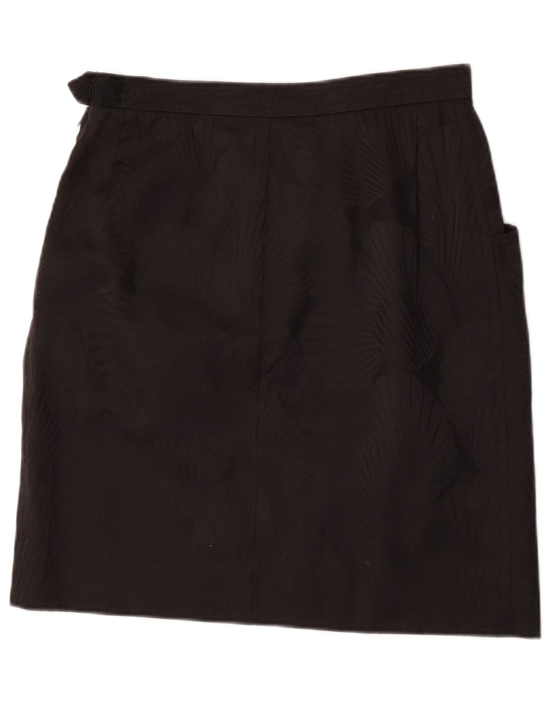 Gonna dritta da donna Saint Laurent IT 42 media W30 nera con motivo floreale