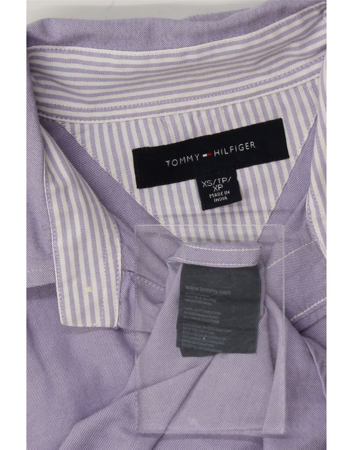 TOMMY HILFIGER Mens Shirt XS Purple Cotton Vintage Tommy Hilfiger and Second-Hand Tommy Hilfiger from Messina Hembry 