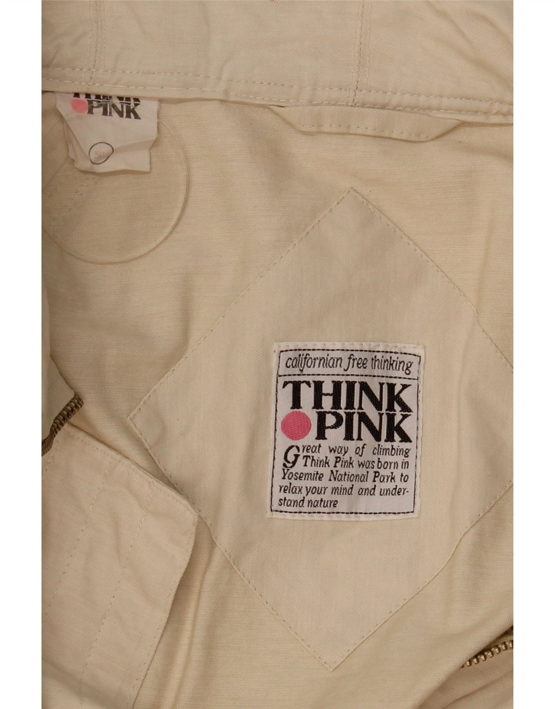 THINK PINK Giacca utilitaria da uomo IT 50 Large Beige