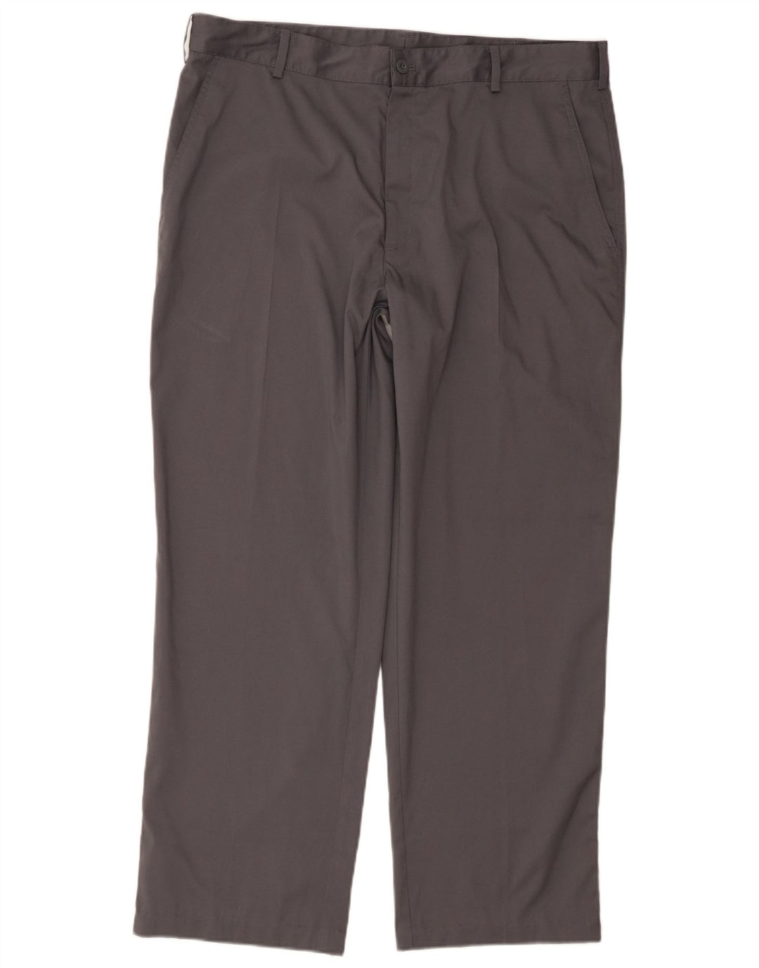 Nike Mens Dri Fit Straight Chino Trousers W36 L30 Grey Polyester