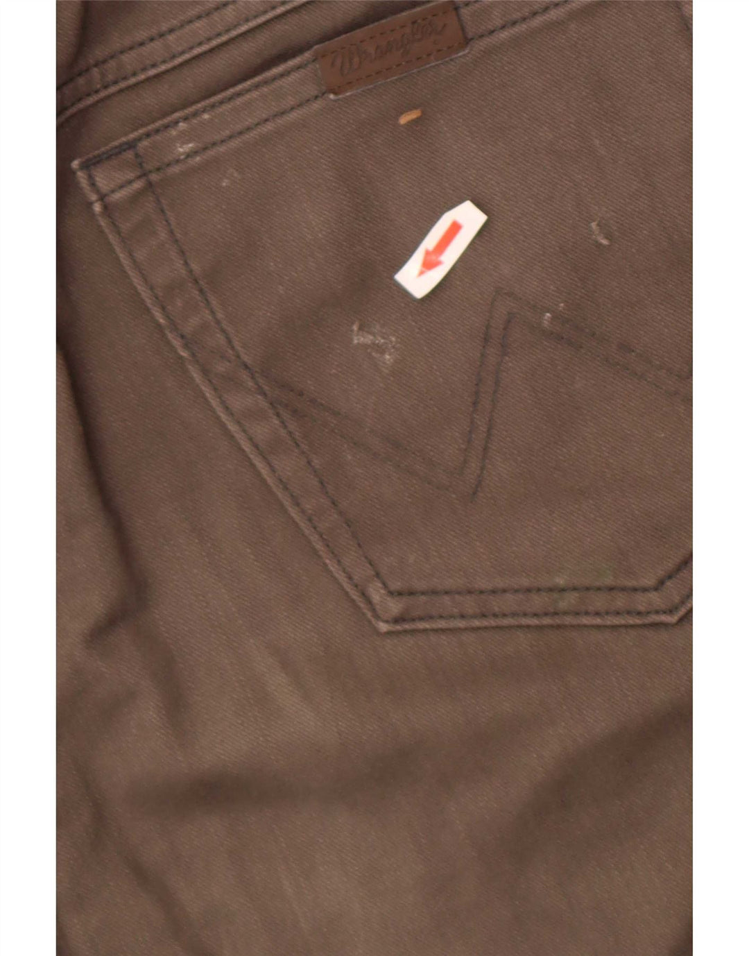 Jeans dritti regolari da uomo Wrangler W36 L34 cotone marrone