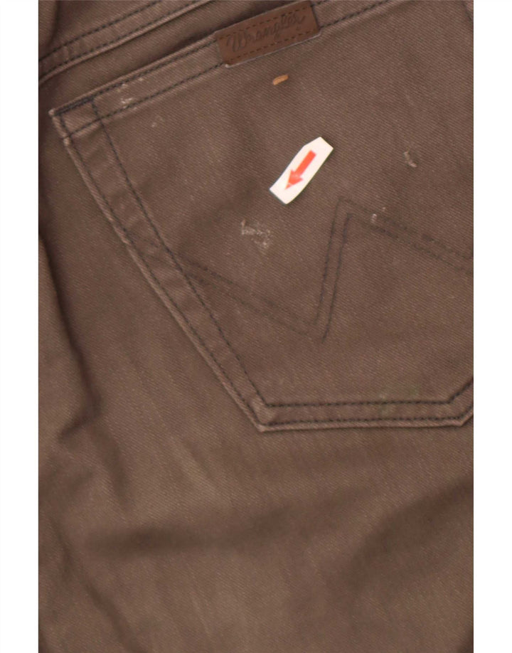 Jeans dritti regolari da uomo Wrangler W36 L34 cotone marrone