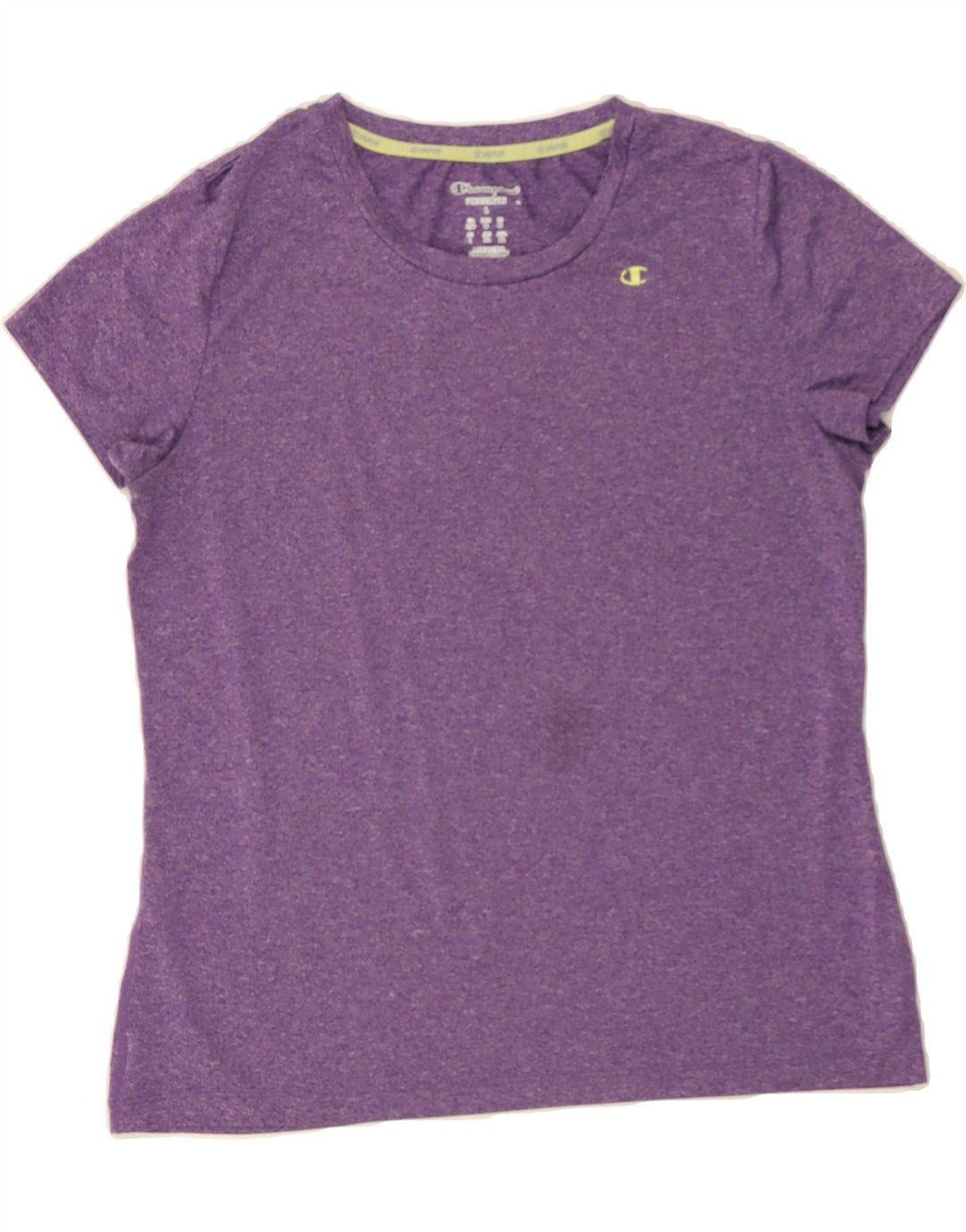 CHAMPION Womens T-Shirt Top UK 16 Large Purple Flecked Polyester Vintage Champion and Second-Hand Champion from Messina Hembry 