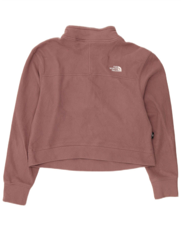 THE NORTH FACE Maglione in pile da donna con collo corto e zip UK 14 Rosa medio