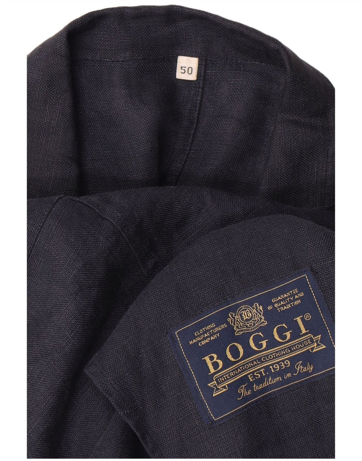 Giacca blazer da uomo a 3 bottoni Boggi IT 50 grande blu navy