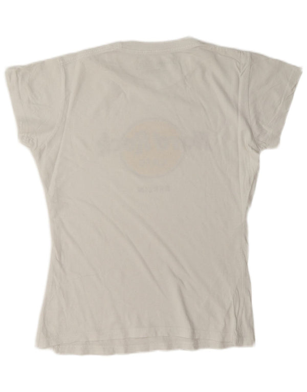 T-shirt grafica da donna Hard Rock Cafe Berlin, taglia UK 10, piccola, in cotone bianco