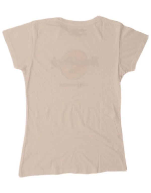 HARD ROCK CAFE Maglietta grafica da donna Copenhagen Top UK 12 Medium White