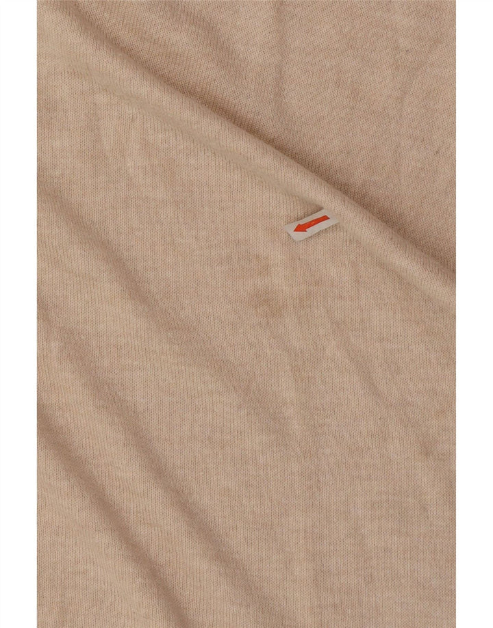Abito polo oversize a maniche lunghe da donna Zara UK 10 piccolo poliestere beige