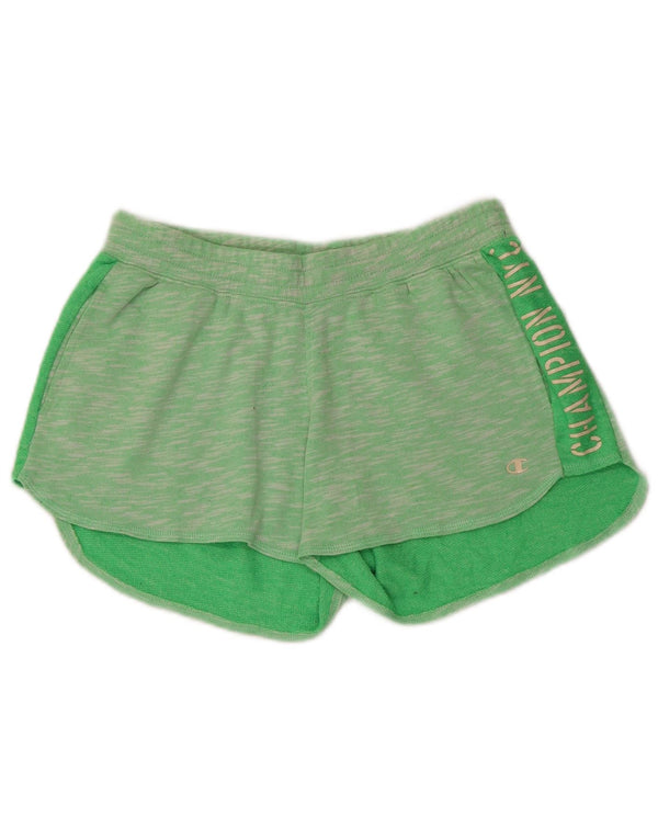 Pantaloncini sportivi grafici da donna CHAMPION UK 6 XS Poliestere chiazzato verde