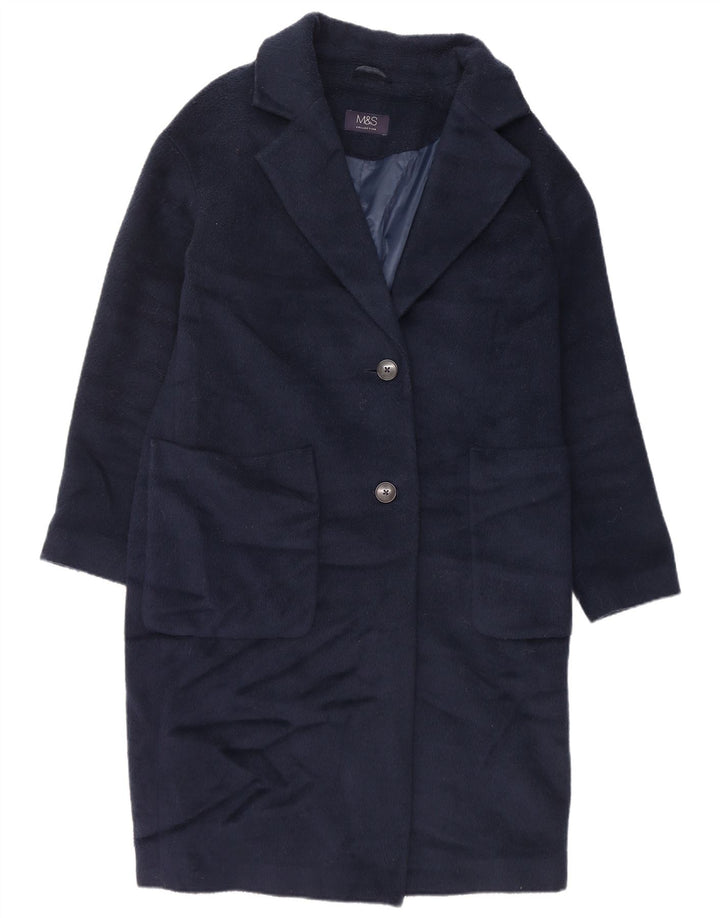 Soprabito oversize da donna Marks & Spencer UK 10 piccolo poliestere blu navy