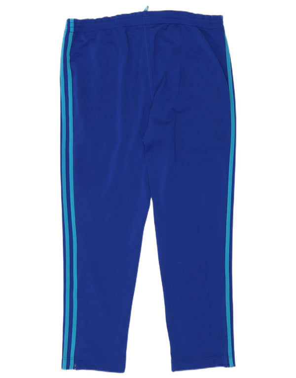 Pantaloni da tuta da uomo Adidas in poliestere blu medio