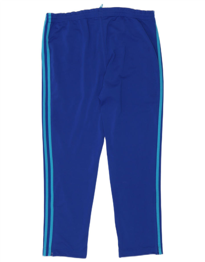 Pantaloni da tuta da uomo Adidas in poliestere blu medio