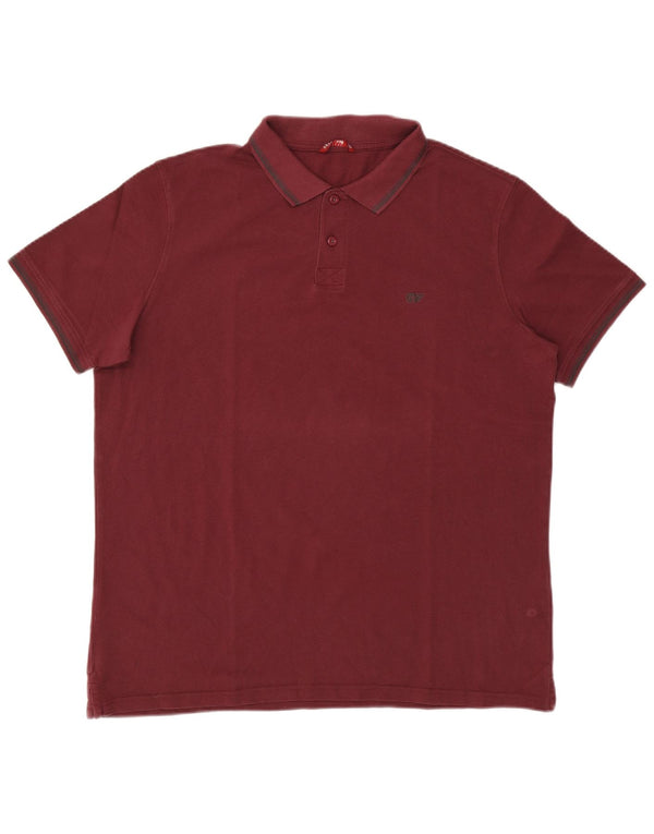 Polo da uomo Carrera 2XL in cotone bordeaux
