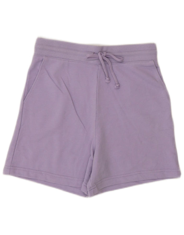 Pantaloncini sportivi da donna Marks & Spencer UK 8 piccoli W26 cotone viola