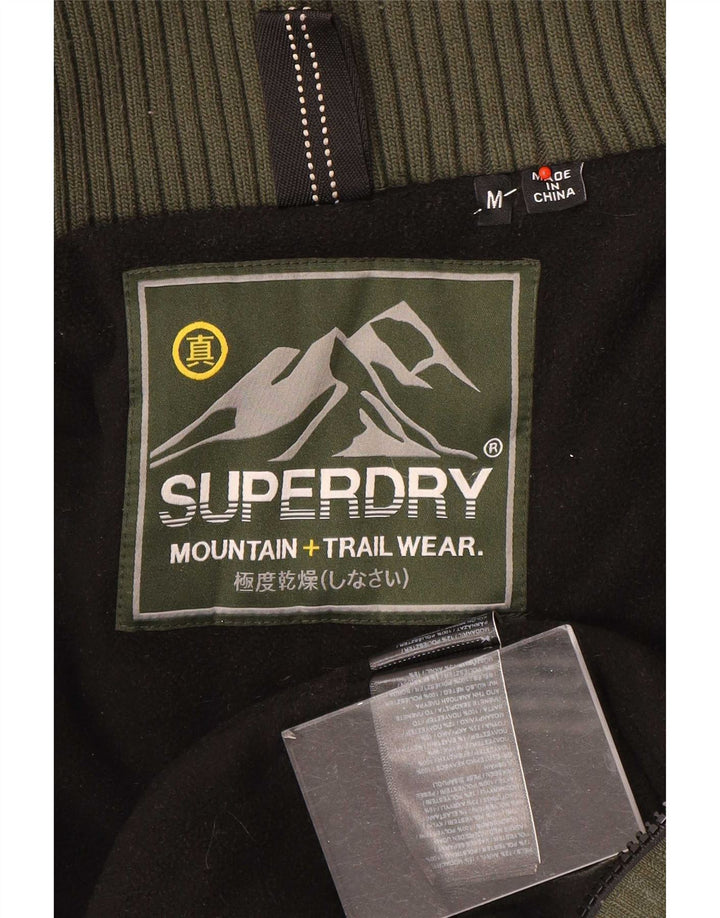 Giacca a vento con cappuccio da donna Superdry UK 14 poliestere kaki medio