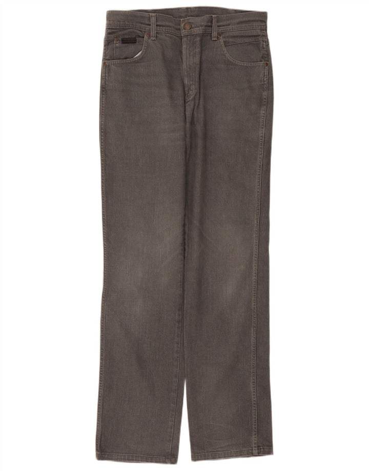 Jeans dritti elasticizzati Texas da uomo Wrangler W33 L36 cotone grigio