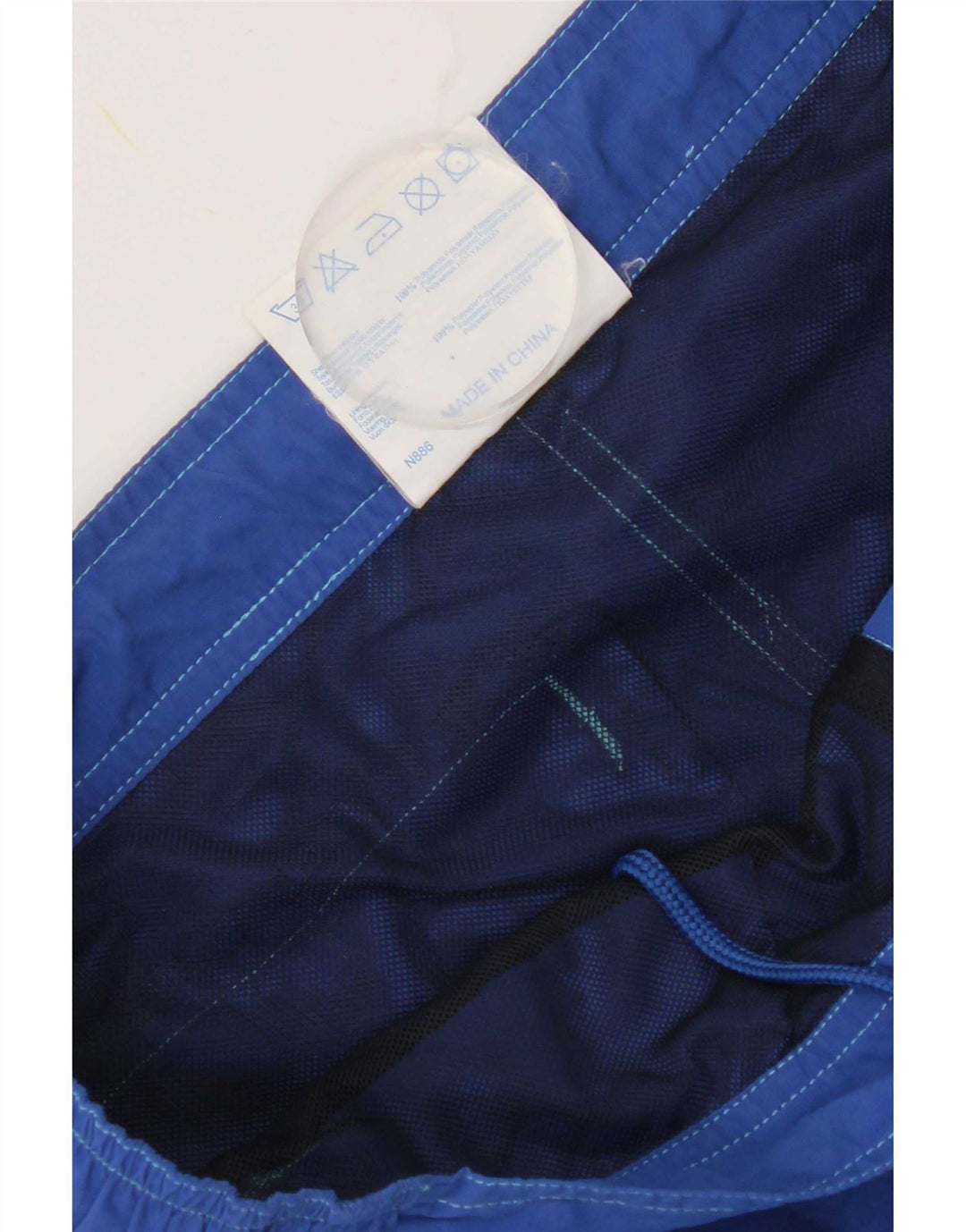 Pantaloncini da bagno con grafica Champion da uomo, grandi, in nylon color block blu
