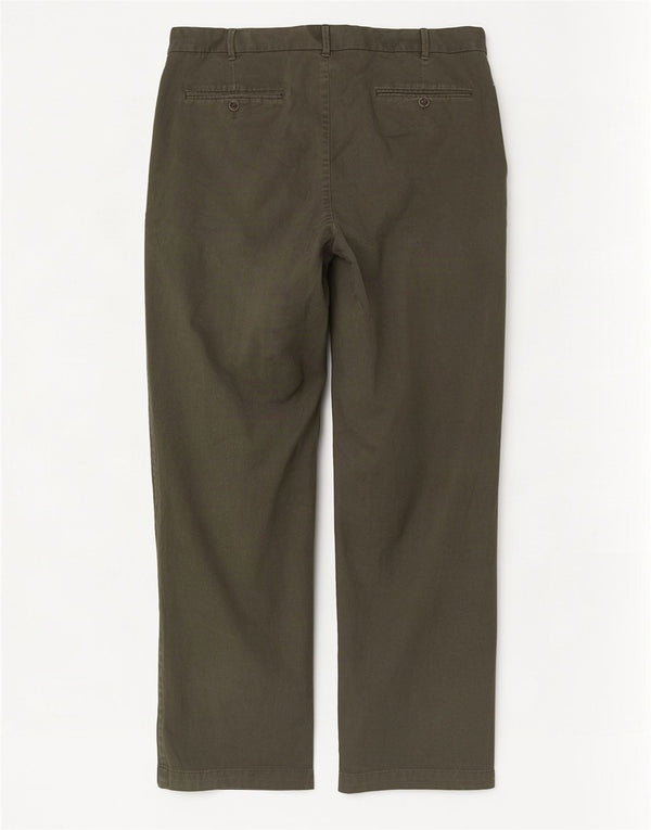 Pantaloni chino dritti da uomo Marks & Spencer W48 L29 cotone verde