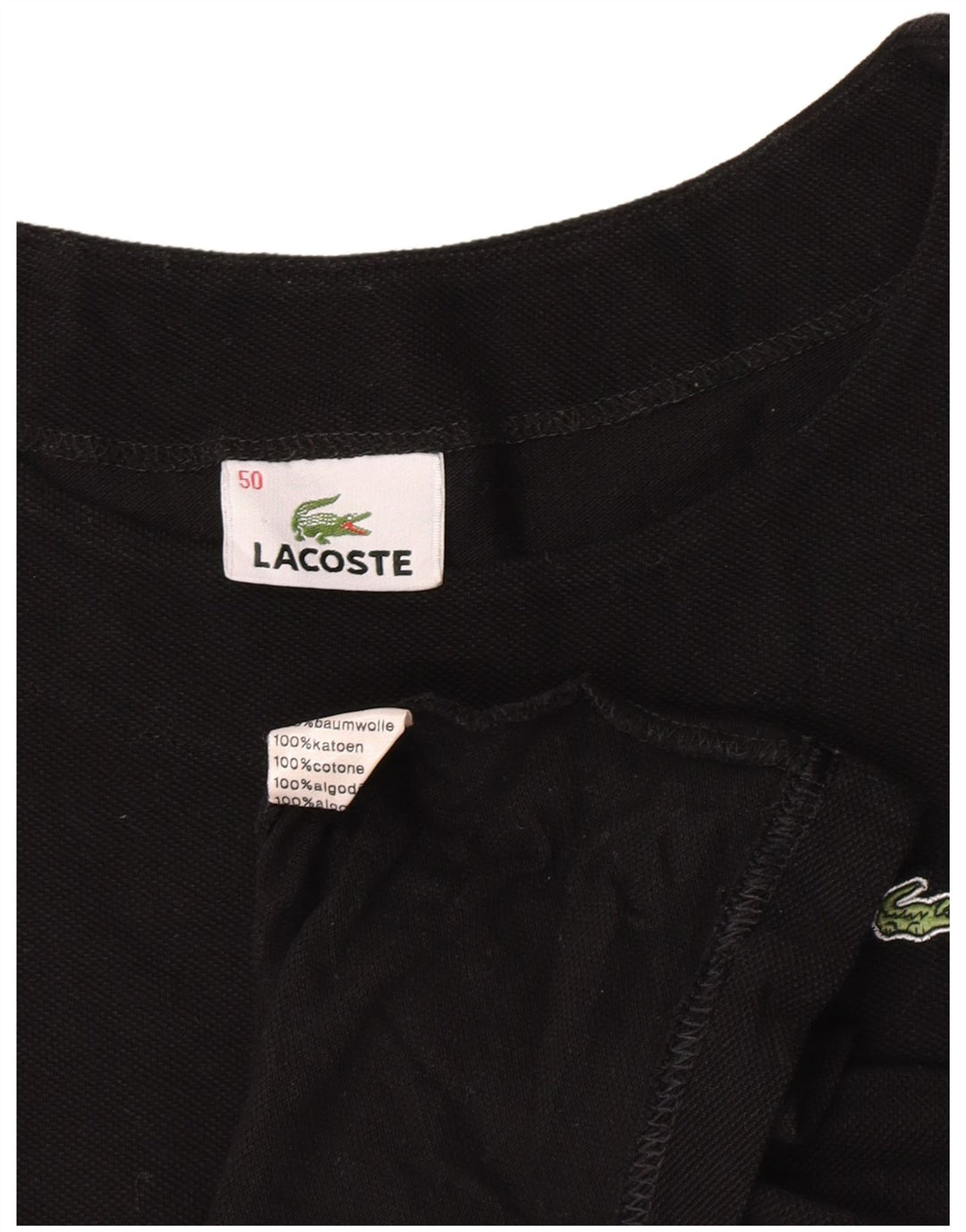 T-shirt da donna Lacoste taglia superiore 50 2XL cotone nero