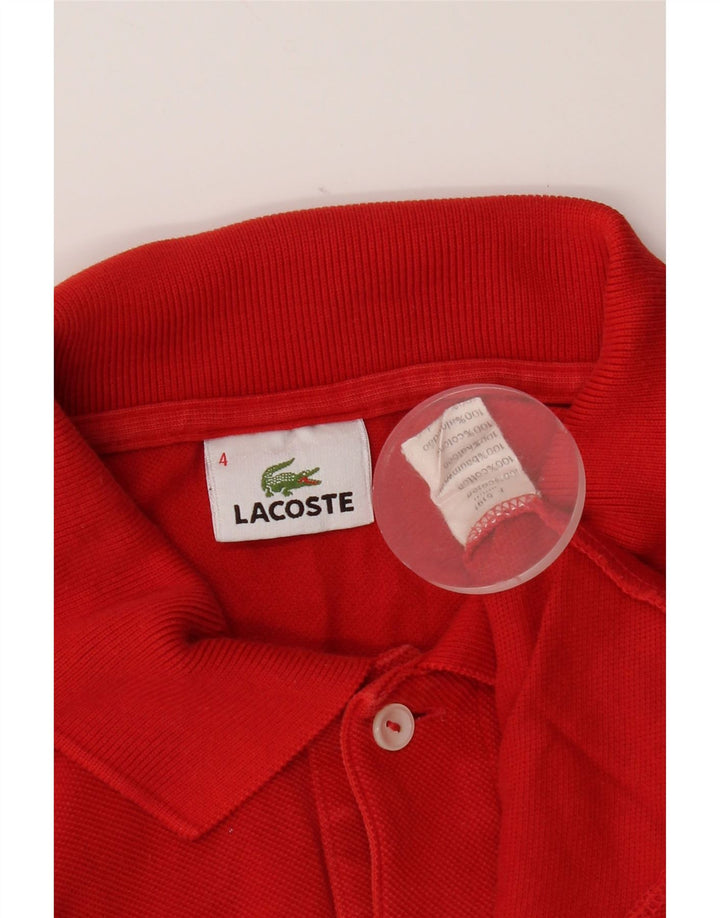 Polo da uomo Lacoste taglia 4 media in cotone rosso