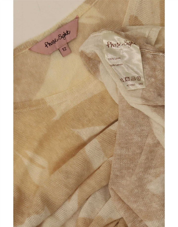 Top tunica con maniche a 3/4 da donna Phase Eight UK 12 Farfalla beige medio