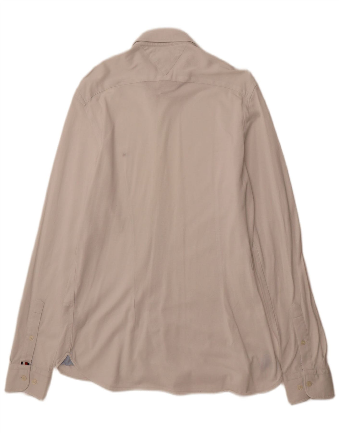 TOMMY HILFIGER Mens Slim Fit Shirt Large Off White Cotton