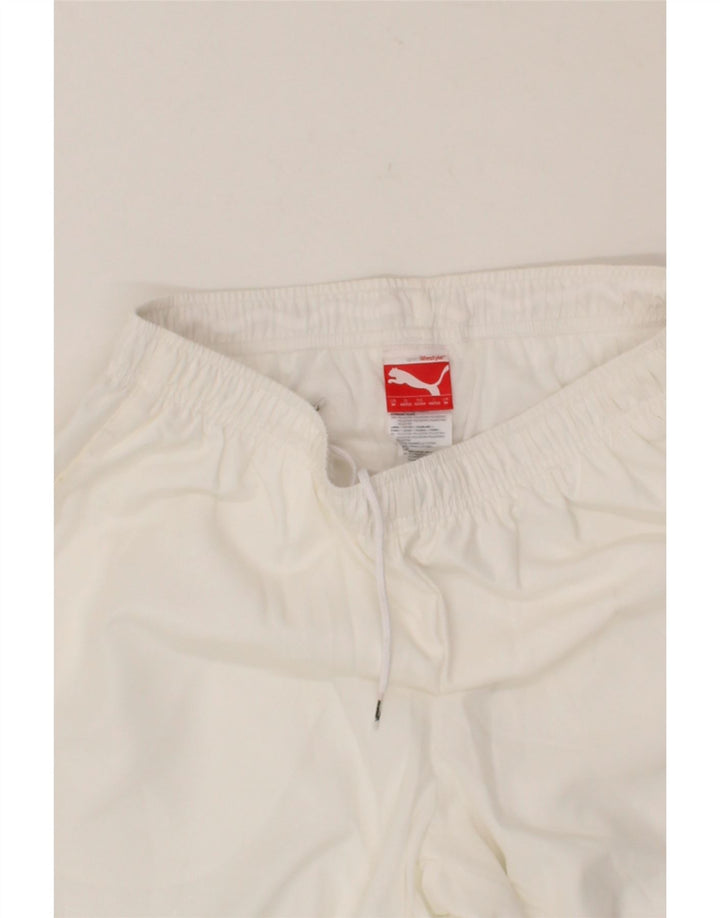 PUMA Mens Graphic Tracksuit Trousers Medium  White Polyester Vintage Puma and Second-Hand Puma from Messina Hembry 