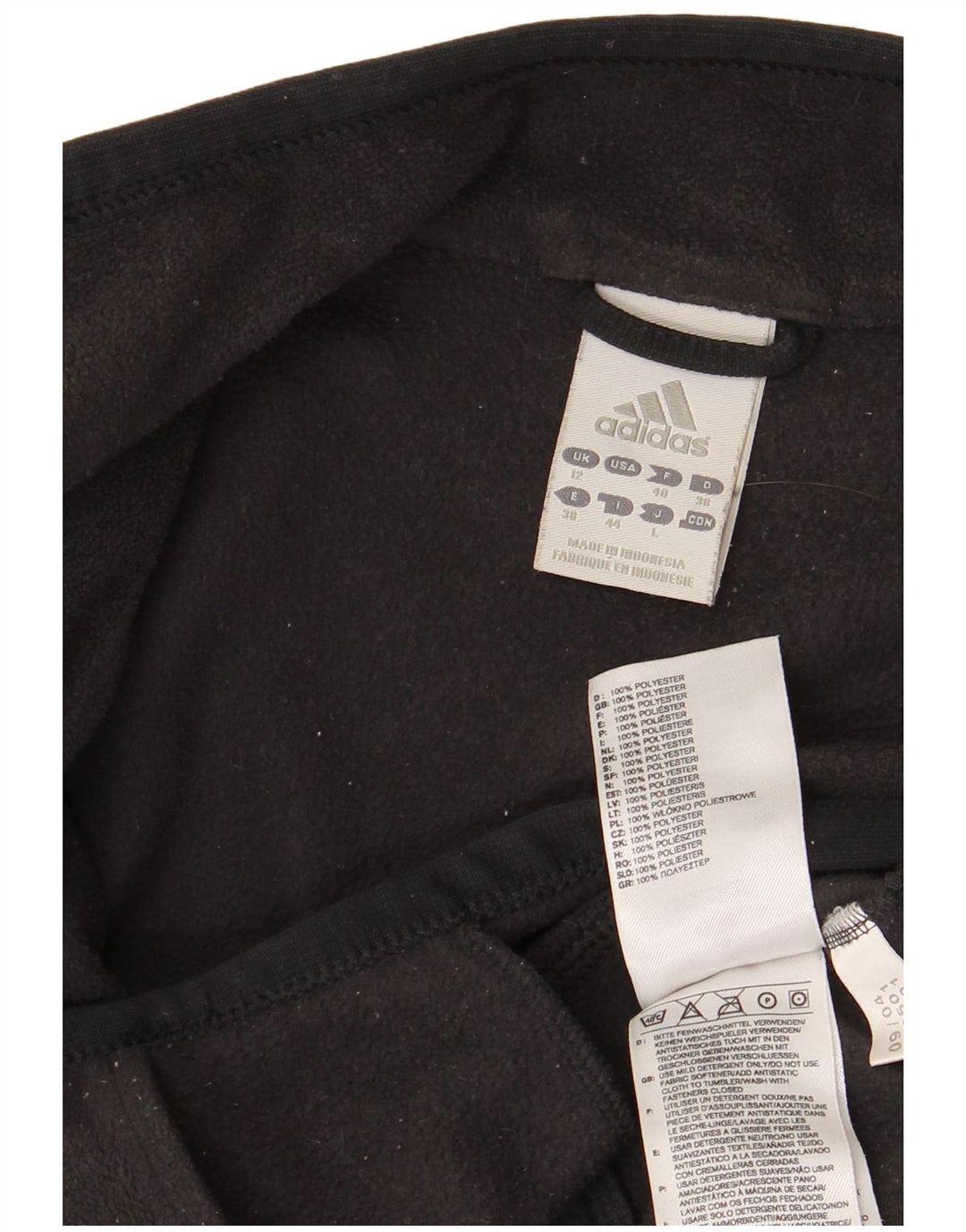 Giacca in pile Adidas da donna Climawarm UK 12 medio poliestere nero