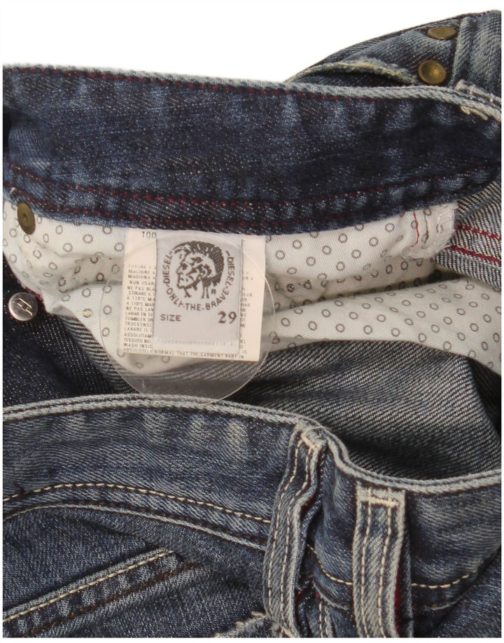 Jeans dritti da uomo Diesel W29 L32 in cotone blu