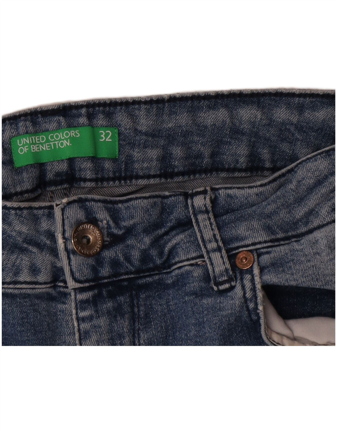 Jeans slim da donna Benetton W32 L26 Blu