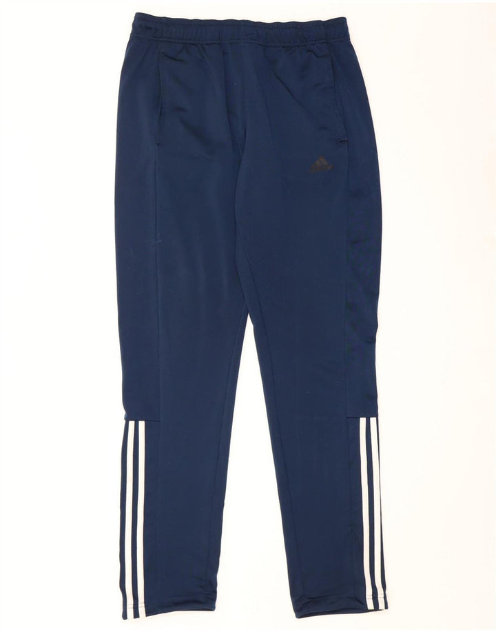 Pantaloni da tuta da uomo Adidas medi in poliestere blu navy