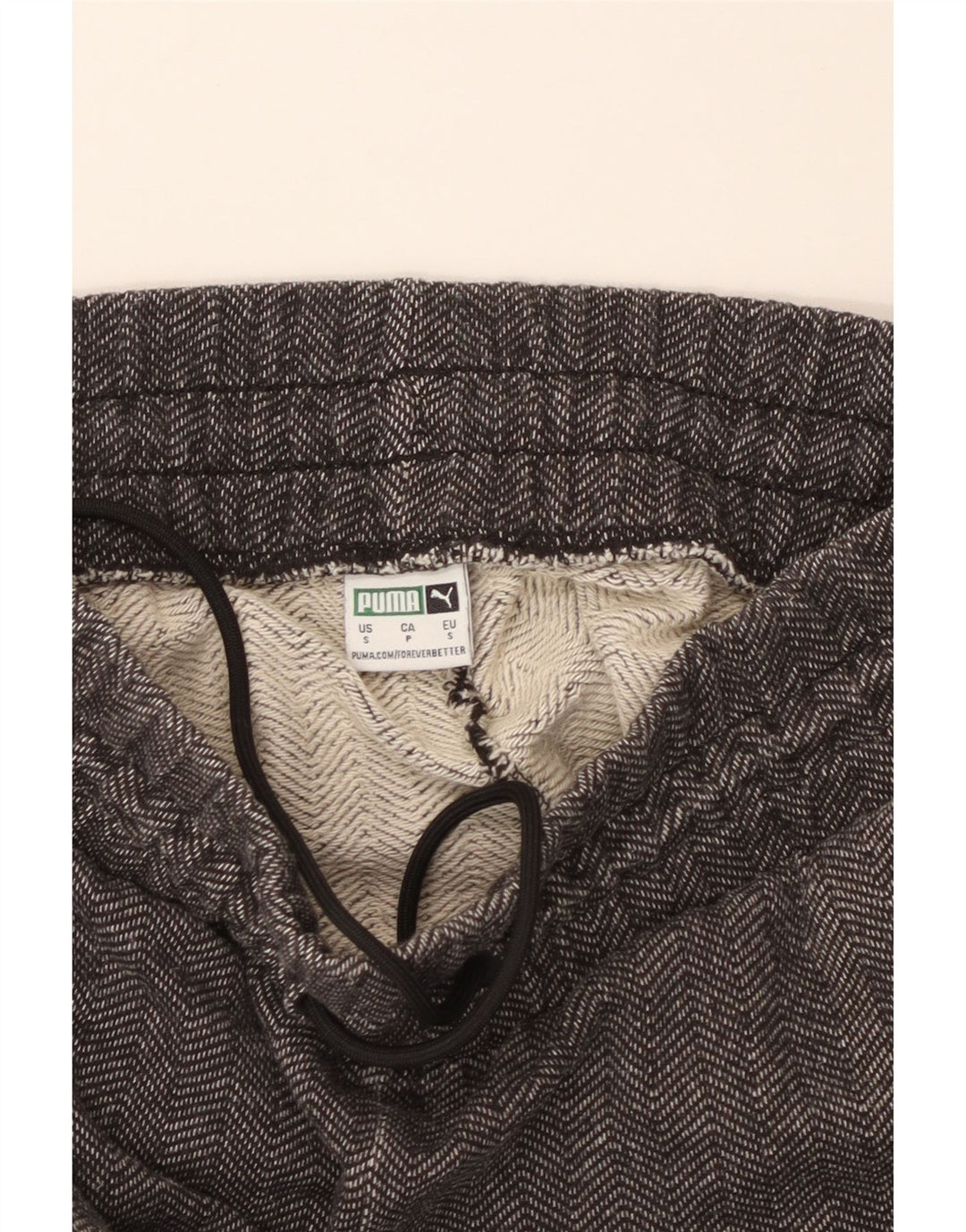 Pantaloni della tuta da donna PUMA UK 10 Small Grigi a spina di pesce