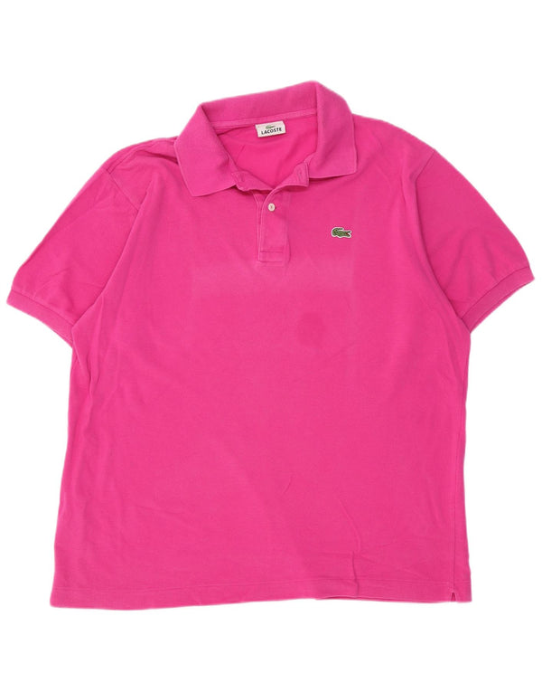 Polo da uomo LACOSTE taglia 6 XL in cotone rosa