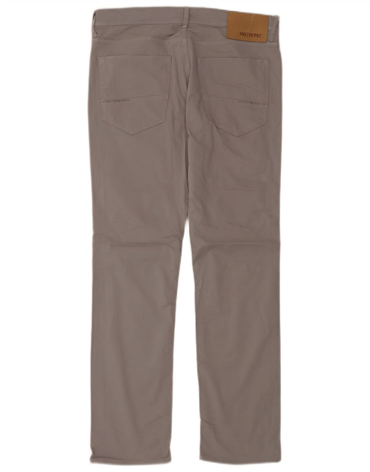 Pantaloni casual dritti da uomo Meltin' Pot W36 L34 Cotone grigio