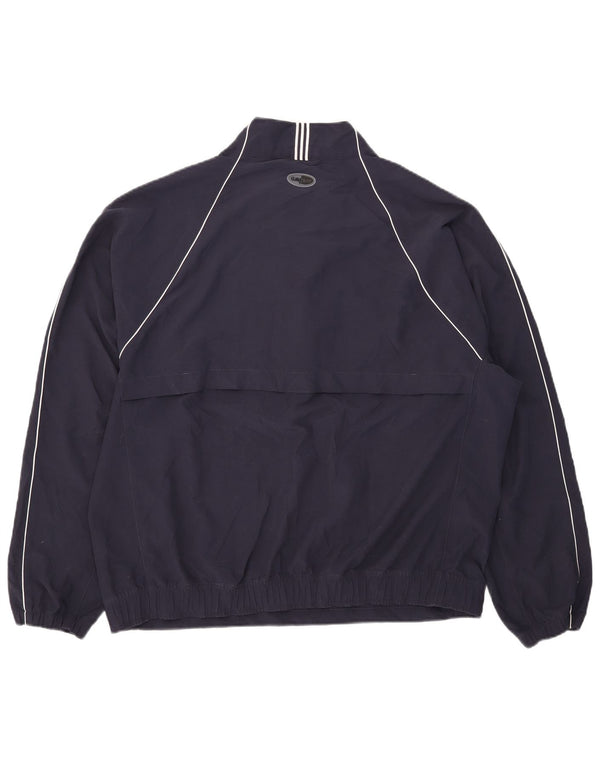 Adidas Uomo Clima Proof Zip Neck Pullover Tuta Top Large Blu Navy