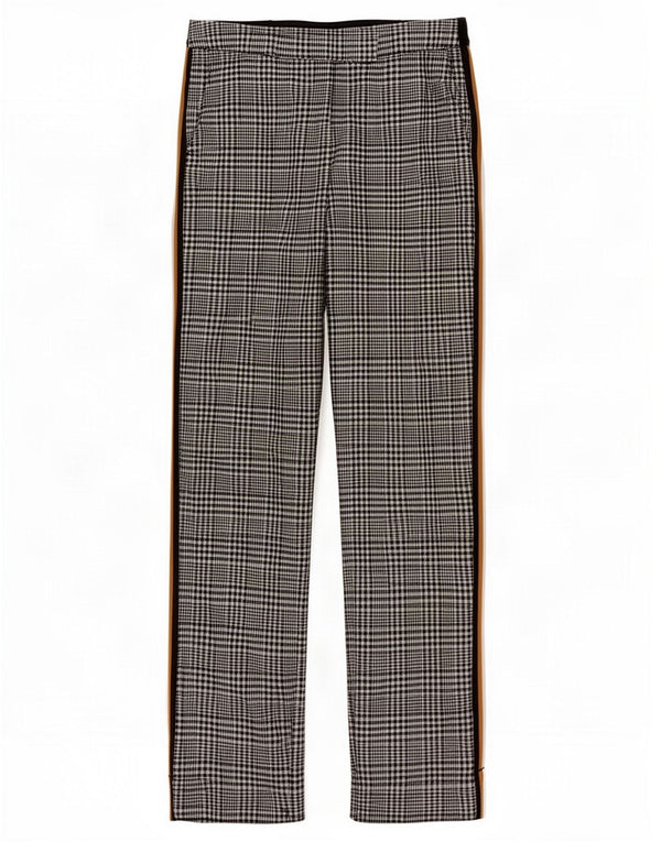 Pantaloni da abito da donna Marks & Spencer UK 12 Medium W30 L26 Plaid nero