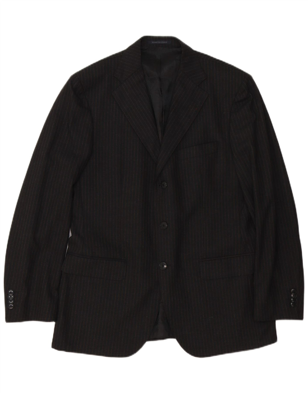 Giacca blazer da uomo a 3 bottoni Ing Loro Piona & Co. IT 50 grande a righe nere