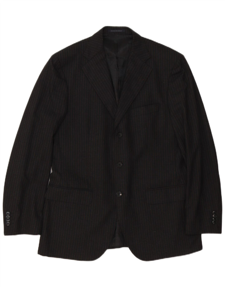 Giacca blazer da uomo a 3 bottoni Ing Loro Piona & Co. IT 50 grande a righe nere